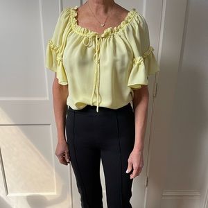 Milly Size L Silk Scoop Neck blouse